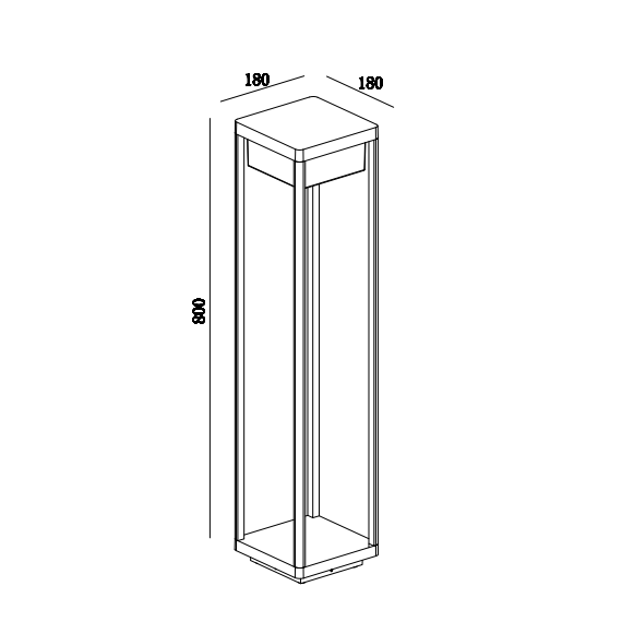 LED Градински стълб Baker Street O021FL-L10B3K Maytoni 10W 3000K | Osvetlenieto.bg