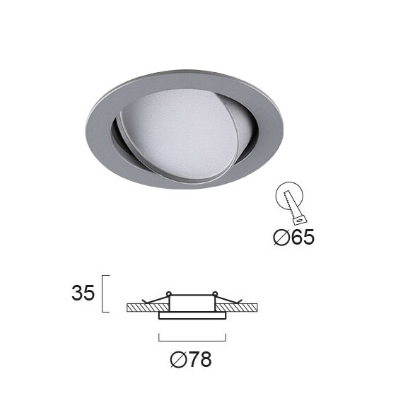 LED Луна за вграждане NOX 4157201 Viokef 4W 3000K | Osvetlenieto.bg