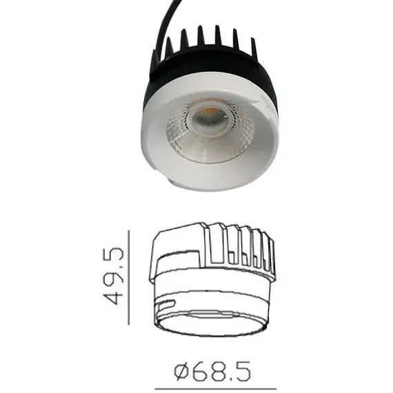 LED Луна за вграждане TOP-SPOT 4220100 Viokef 15W 3000K | Osvetlenieto.bg
