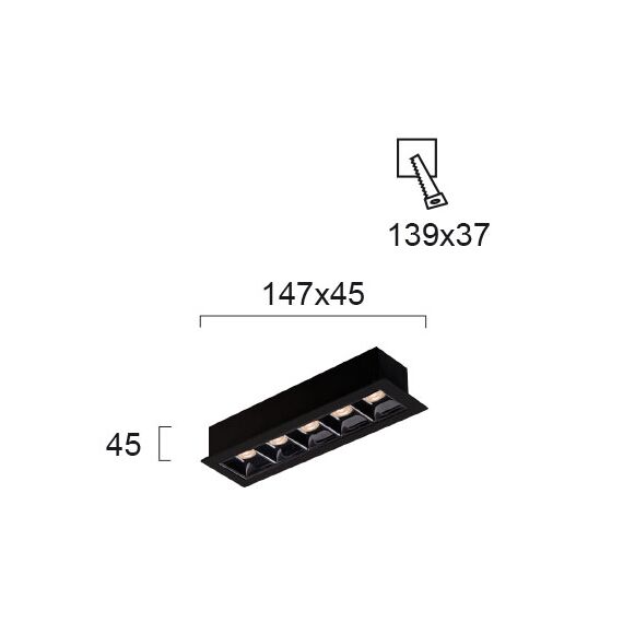 LED Прожектор за вграждане ADEN 4260700 Viokef 10W 3000K | Osvetlenieto.bg