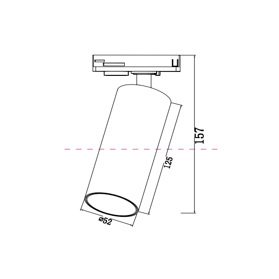 LED Спот за шина Focus LED Maytoni TR021-1-12B3K-W-B 12W 3000K | Osvetlenieto.bg