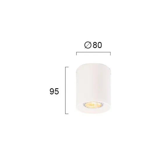 Луна за открит монтаж DICE 4144200 Viokef 1xGU10 | Osvetlenieto.bg