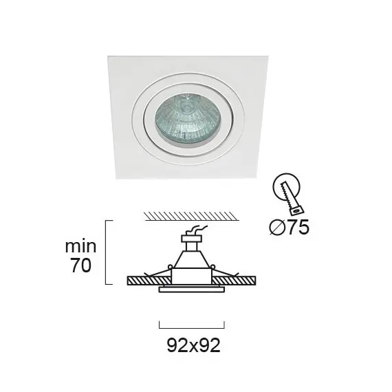 Луна за вграждане RICHARD 4106201 Viokef 1xGU10 | Osvetlenieto.bg