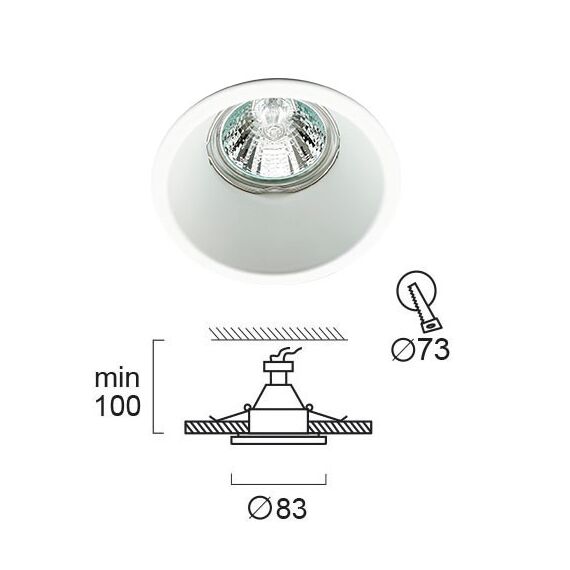 Луна за вграждане ROB 4182900 Viokef 1xGU10 | Osvetlenieto.bg