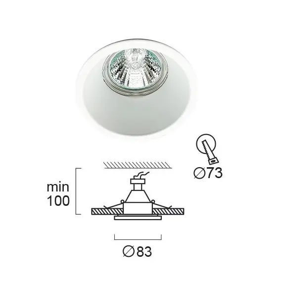 Луна за вграждане ROB 4182900 Viokef 1xGU10 | Osvetlenieto.bg