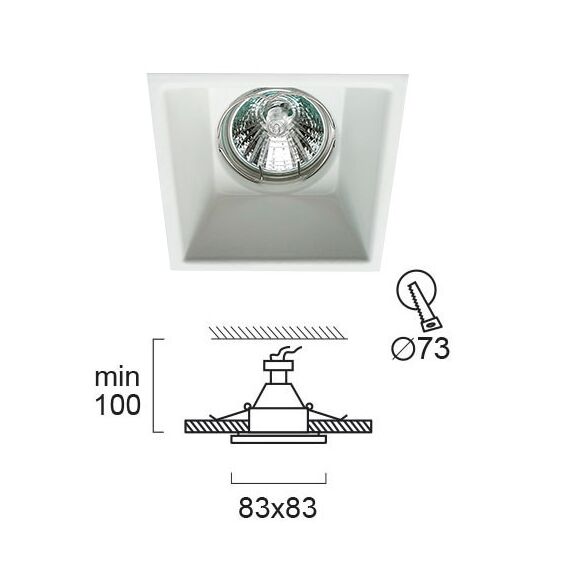 Луна за вграждане ROB 4183000 Viokef 1xGU10 | Osvetlenieto.bg