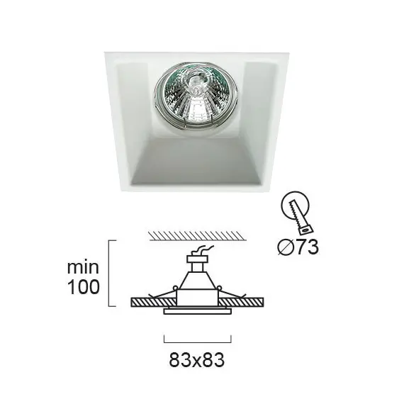 Луна за вграждане ROB 4183000 Viokef 1xGU10 | Osvetlenieto.bg