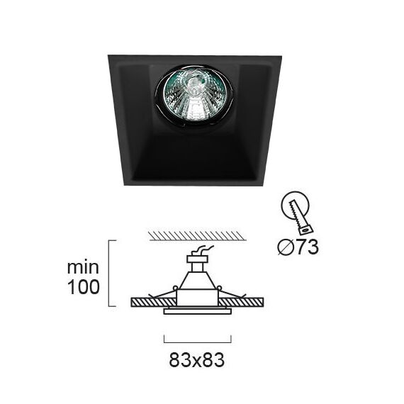 Луна за вграждане ROB 4183001 Viokef 1xGU10 | Osvetlenieto.bg