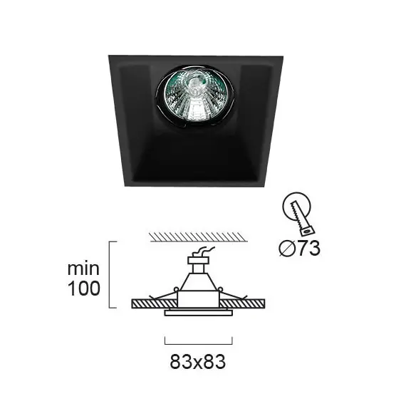 Луна за вграждане ROB 4183001 Viokef 1xGU10 | Osvetlenieto.bg