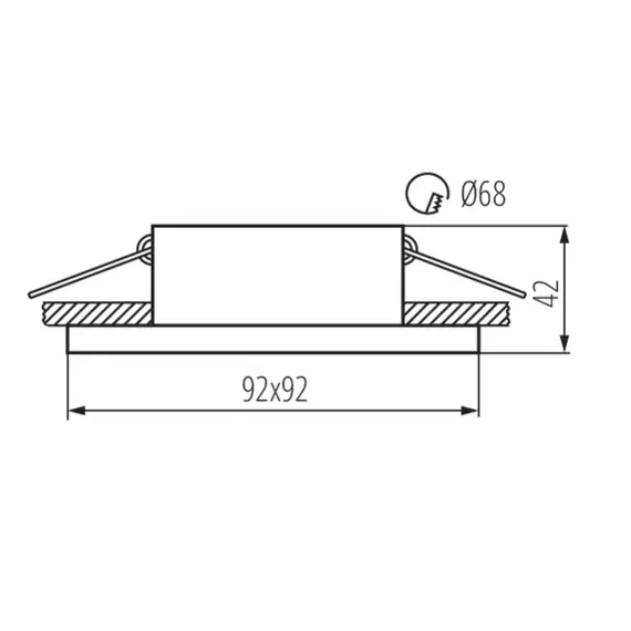 Луна за вграждане SIMEN DSL B/G/B 29134 Kanlux | Osvetlenieto.bg