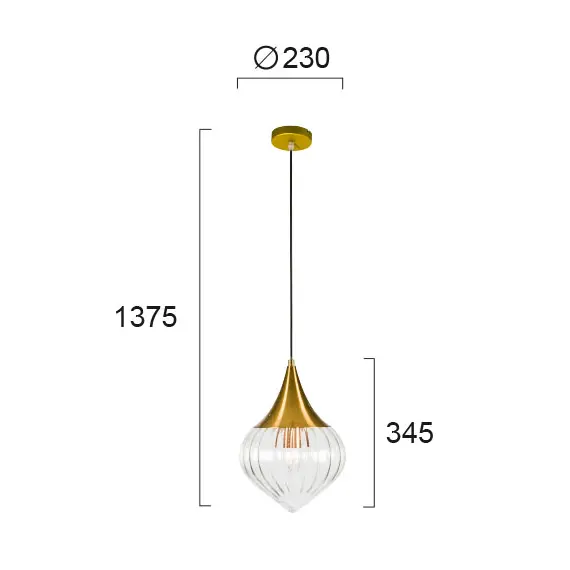 Пендел LUCIDA 4259900 Viokef 1xE27 | Osvetlenieto.bg
