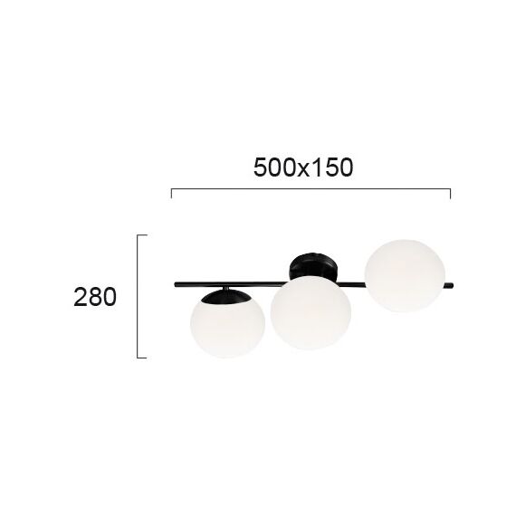 Плафон FLORIS 4260300 Viokef 3xE14 | Osvetlenieto.bg