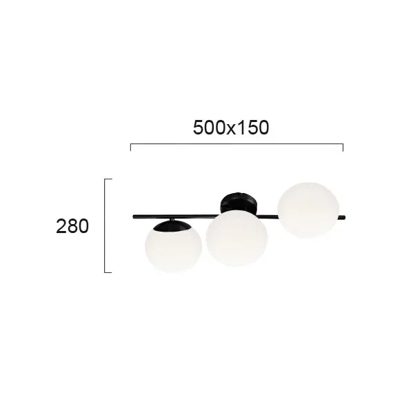 Плафон FLORIS 4260300 Viokef 3xE14 | Osvetlenieto.bg