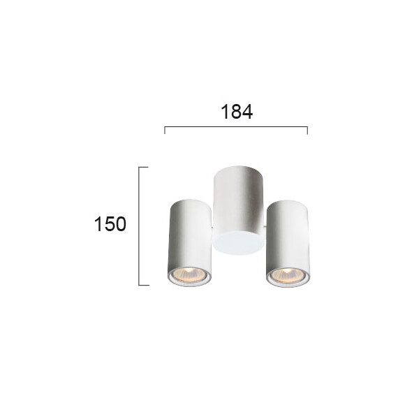 Спот NOBBY 4207900 Viokef 2xGU10 | Osvetlenieto.bg