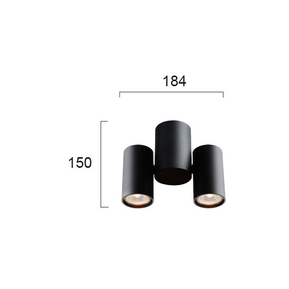 Спот NOBBY 4207901 Viokef 2xGU10 | Osvetlenieto.bg