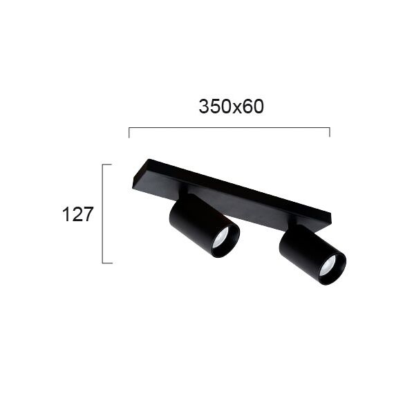 Спот STAGE 4259701 Viokef 2xGU10 | Osvetlenieto.bg Спот STAGE 4259701 Viokef 2xGU10 | Osvetlenieto.bg