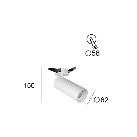 Спот за вграждане REEDS 4185700 Viokef 1xGU10 | Osvetlenieto.bg Спот за вграждане REEDS 4185700 Viokef 1xGU10 | Osvetlenieto.bg