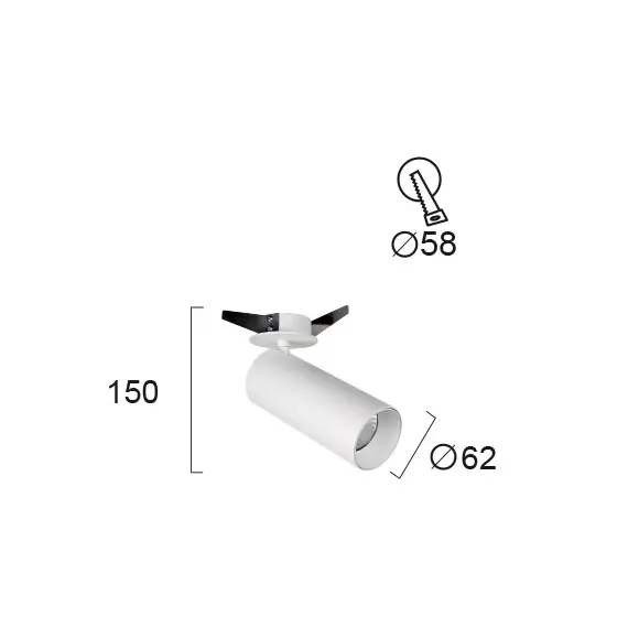 Спот за вграждане REEDS 4185700 Viokef 1xGU10 | Osvetlenieto.bg