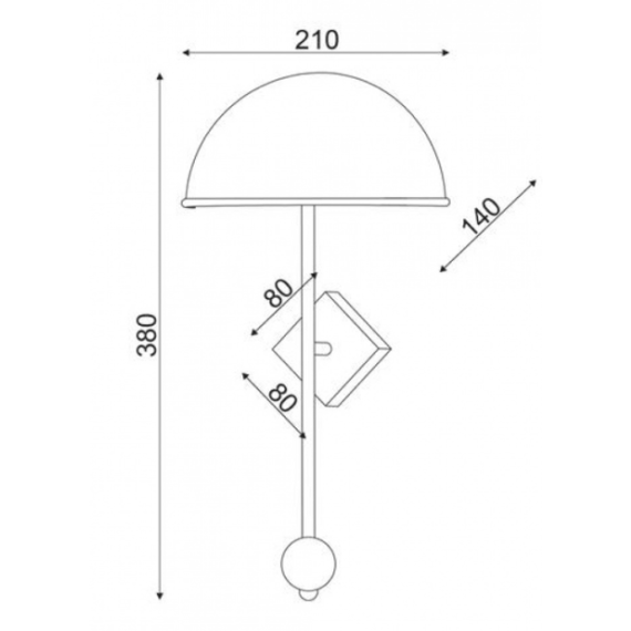 Аплик MANHATTAN DCR171181W Aca Lighting 1xE14 | Osvetlenieto.bg