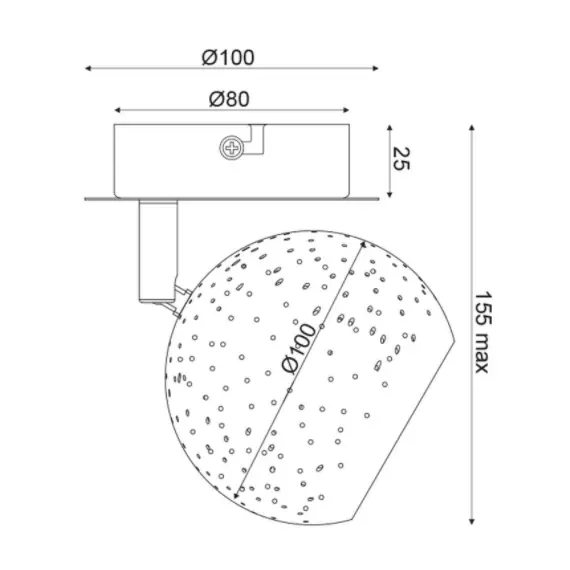 Аплик с насочване PLANETARIO GN761CWB Aca Lighting 1xG9 | Osvetlenieto.bg