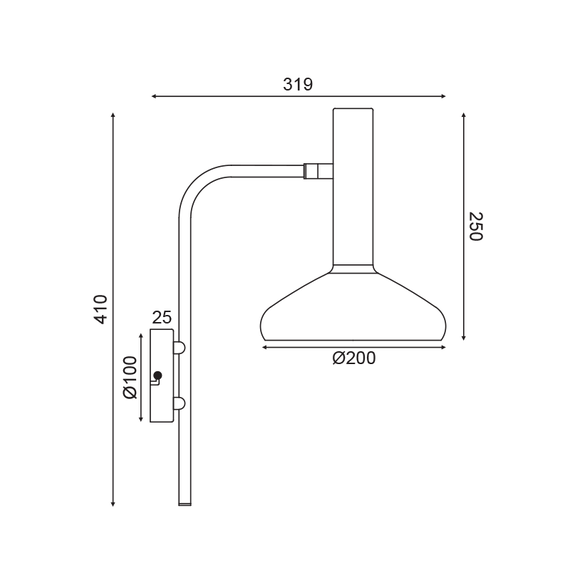 Аплик SHERLOCK AR4181W41BB Aca Lighting 1xE27 | Osvetlenieto.bg