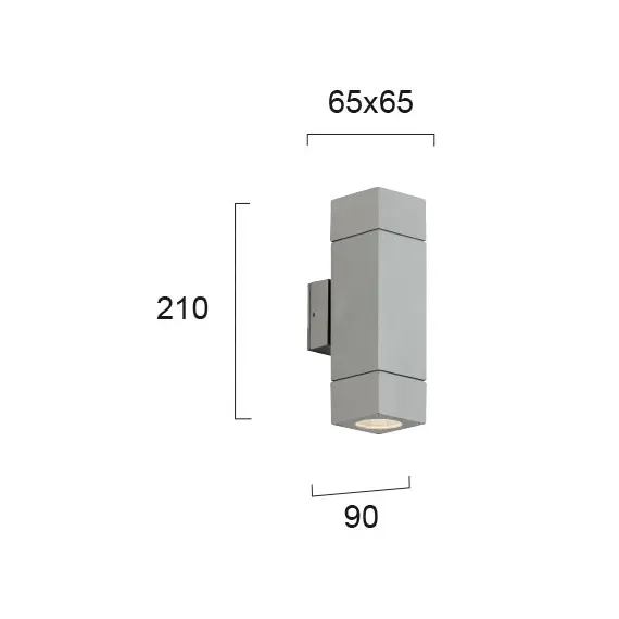 Фасаден аплик PAROS 4053700 Viokef 2xGU10 | Osvetlenieto.bg