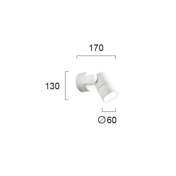 Фасаден аплик SKIROS 4143700 Viokef 1xGU10 | Osvetlenieto.bg