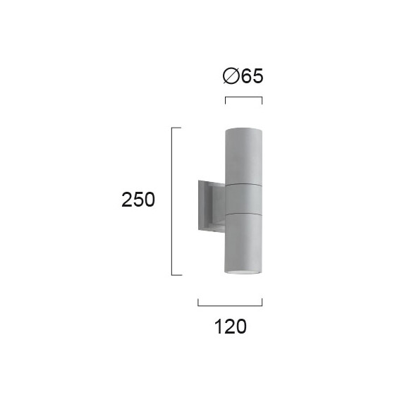Фасаден аплик SOTRIS 4038400 Viokef 2xGU10 | Osvetlenieto.bg