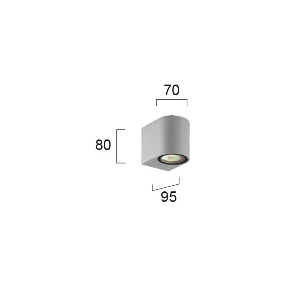 Фасаден аплик TILOS 4099702 Viokef 1xGU10 | Osvetlenieto.bg