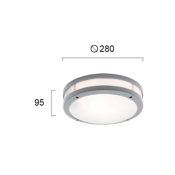 Фасаден плафон CHIOS 4081700 Viokef 2xE27 | Osvetlenieto.bg