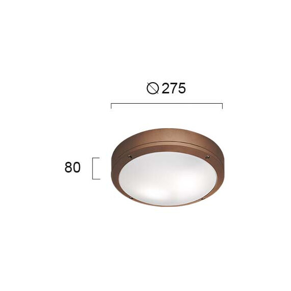 Фасаден плафон LEROS R 4049203 Viokef 2xE27 | Osvetlenieto.bg