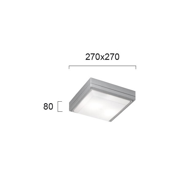 Фасаден плафон LEROS SQ 4049300 Viokef 2xE27 | Osvetlenieto.bg