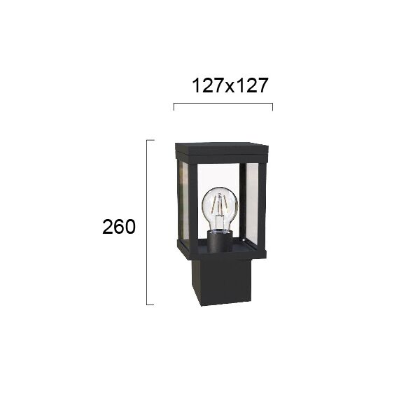 Градински фенер KEROS 4255000 Viokef 1xE27 | Osvetlenieto.bg Градински фенер KEROS 4255000 Viokef 1xE27 | Osvetlenieto.bg
