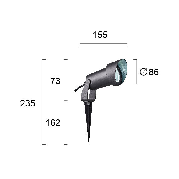 Градински прожектор ELLIS 4256900 Viokef 1xGU10 | Osvetlenieto.bg