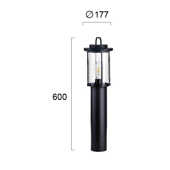Градински стълб KIMOLOS 4255400 Viokef 1xE27 | Osvetlenieto.bg Градински стълб KIMOLOS 4255400 Viokef 1xE27 | Osvetlenieto.bg