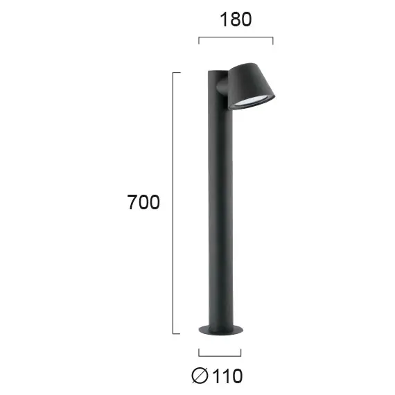 Градински стълб MARC 4176500 Viokef 1xGU10 | Osvetlenieto.bg