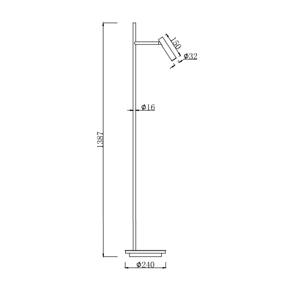 Лампион Estudo Maytoni Z010FL-L8B3K 10W 3000K | Osvetlenieto.bg