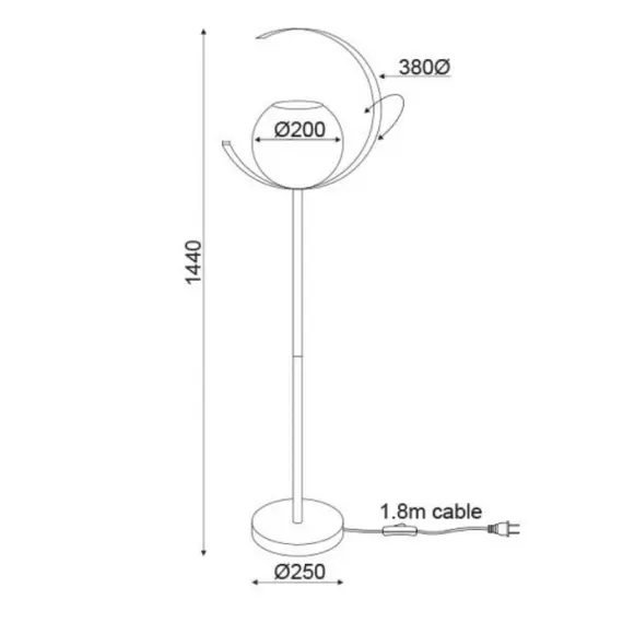 Лампион IPARELLE DCR17501F Aca Lighting 1xE27 | Osvetlenieto.bg