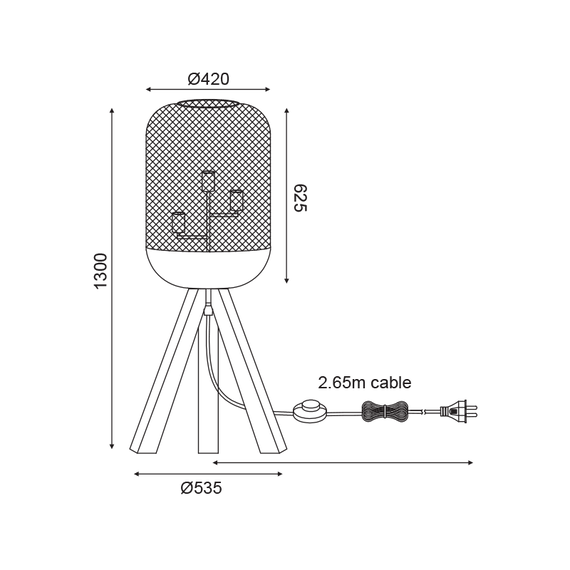 Лампион PAROT TF503F130BK Aca Lighting 3xE27 | Osvetlenieto.bg Лампион PAROT TF503F130BK Aca Lighting 3xE27 | Osvetlenieto.bg