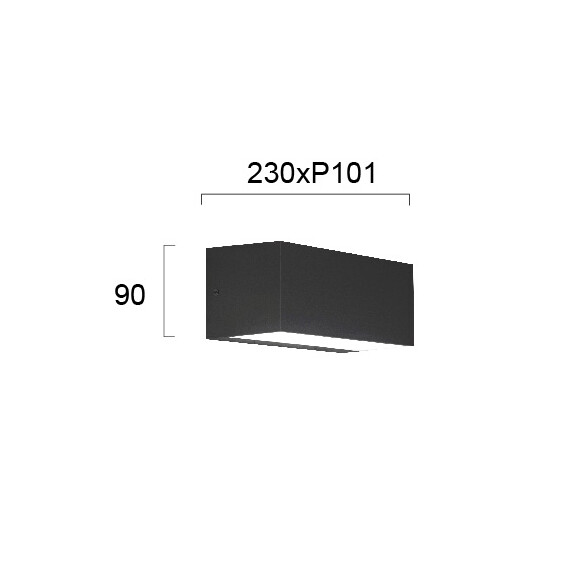 LED Фасаден аплик AMELIA 4257100 Viokef 13W 3000K | Osvetlenieto.bg