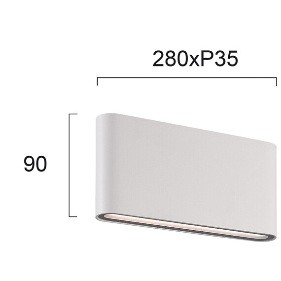 LED Фасаден аплик ARGON 4226700 Viokef 24W 3000K | Osvetlenieto.bg
