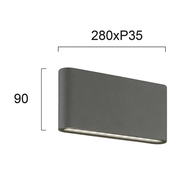 LED Фасаден аплик ARGON 4226701 Viokef 24W 3000K | Osvetlenieto.bg