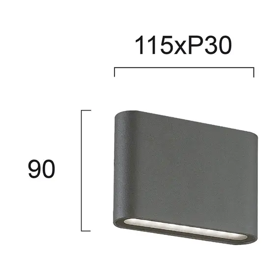 LED Фасаден аплик ARGON 4226801 Viokef 3W 3000K | Osvetlenieto.bg