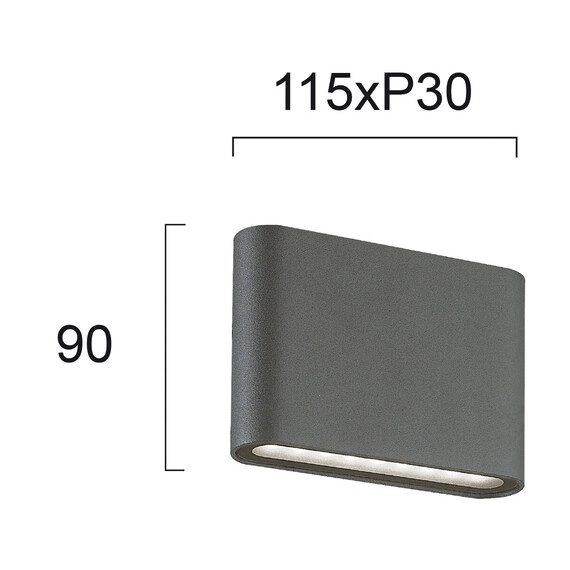 LED Фасаден аплик ARGON 4226801 Viokef 3W 3000K | Osvetlenieto.bg