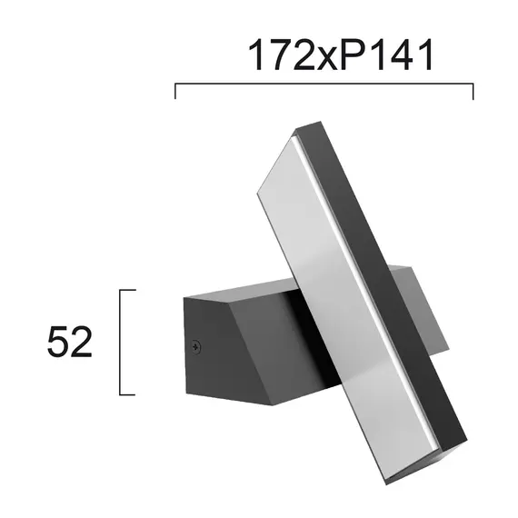 LED Фасаден аплик CASTELO 4242800 Viokef 13W 3000K | Osvetlenieto.bg
