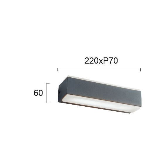 LED Фасаден аплик NOA 4198700 Viokef 16W 3000K | Osvetlenieto.bg