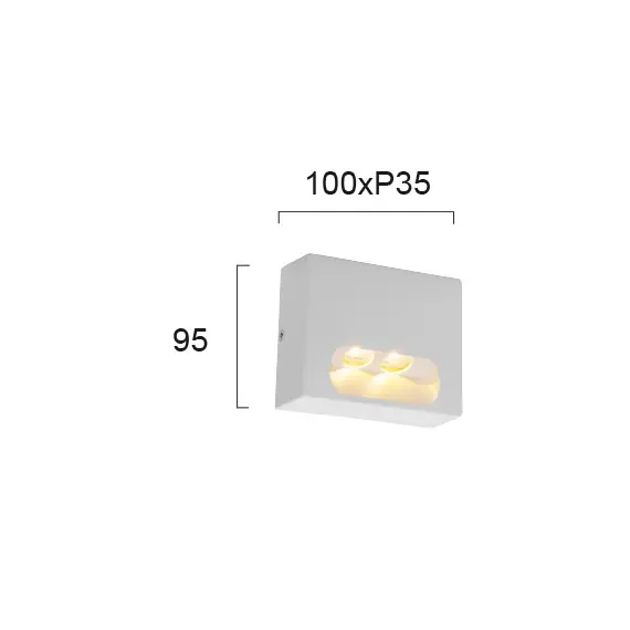 LED Фасаден аплик POROS 4261400 Viokef 2W 3000K | Osvetlenieto.bg