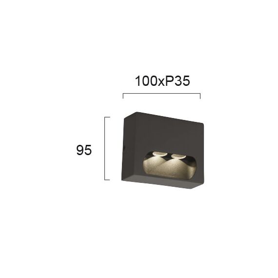 LED Фасаден аплик POROS 4261401 Viokef 2W 3000K | Osvetlenieto.bg LED Фасаден аплик POROS 4261401 Viokef 2W 3000K | Osvetlenieto.bg