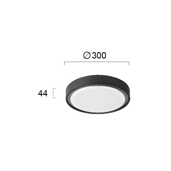 LED Фасаден плафон ANABELLA  4257301 Viokef 19W 3000K | Osvetlenieto.bg