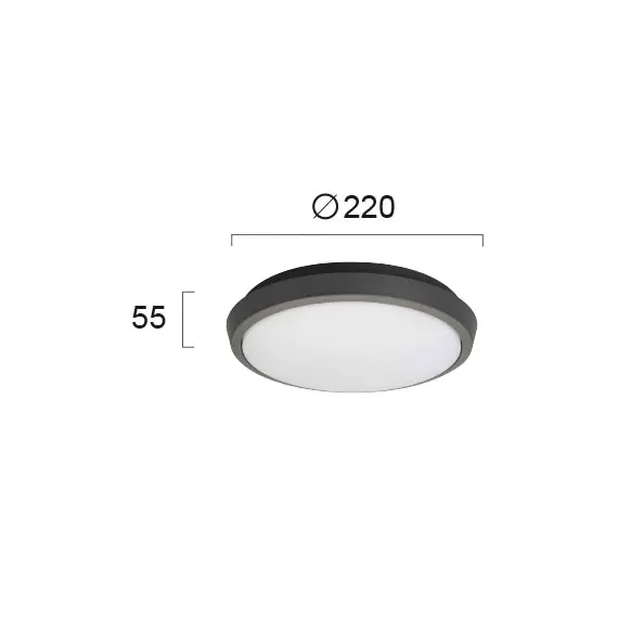 LED Фасаден плафон TIBUOK 4197600 Viokef 10W 3000K | Osvetlenieto.bg
